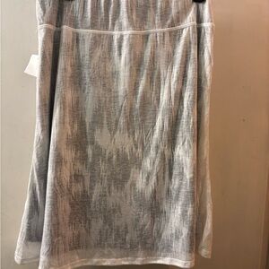 Reversible Nally & Millie 2 in 1 Black and White Patterned Midi Skirt Pull-On